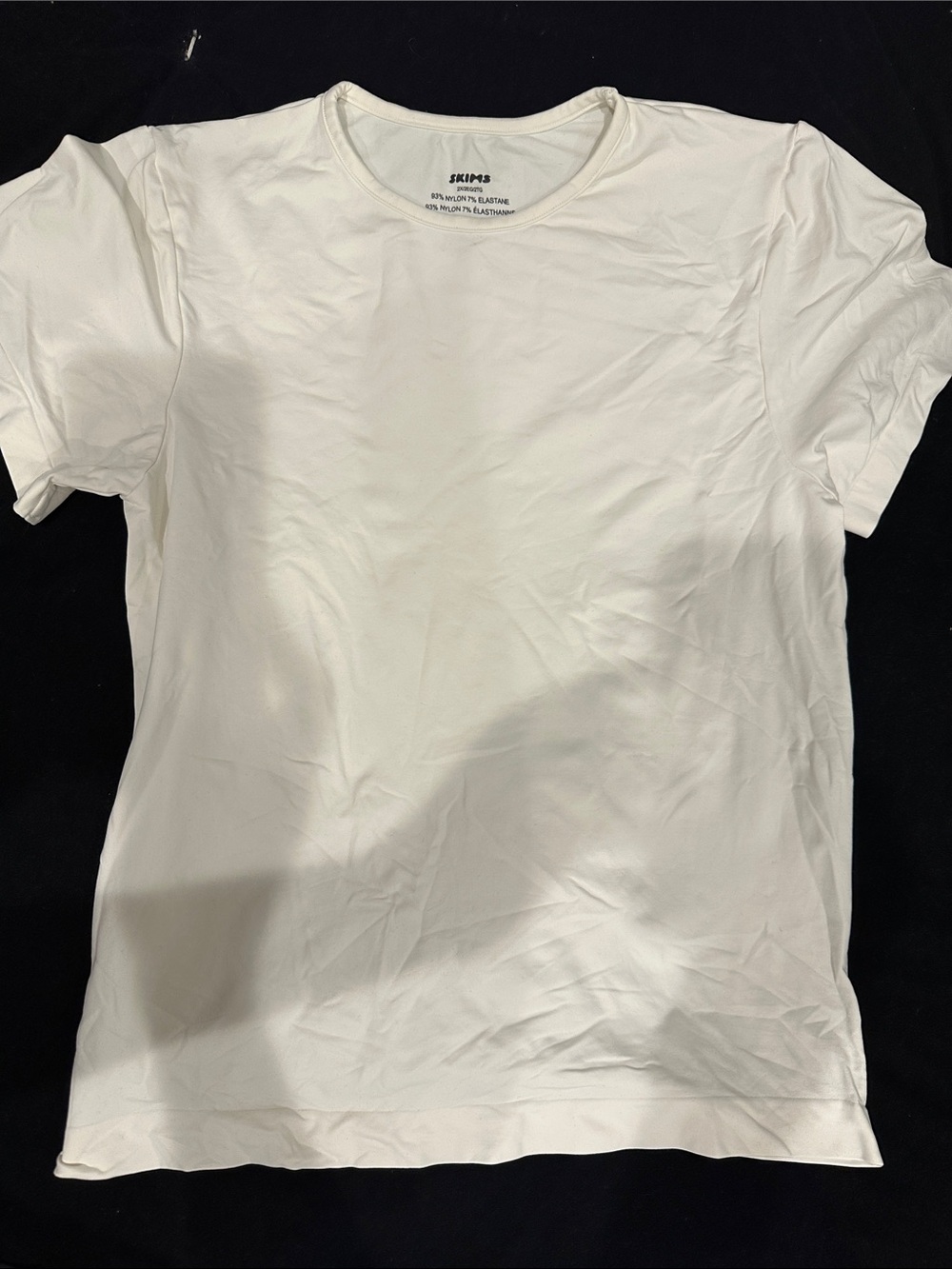 SKIMS Slim Crew Neck Tee in White